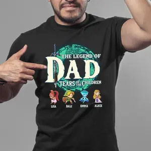 Personalized Father's Day Gift, "The Legend of Dad" Shirt, Custom Gamer Dad Tee, Perfect Gift for Dad