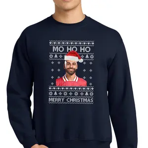 Mo Ho Ho Merry Christmas Jumper,  Themed Christmas Sweatshirt, Liverpool Mo Salah Xmas T-shirt, Hoodie Casual Classic