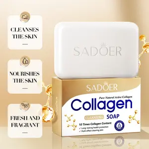 Collagen Cleansing Soap - Deep Brightening & Moisturizing Body Soap for Dark Spots, Acne & Smooth Skin, All-in-One Skin Care Solution (100g)