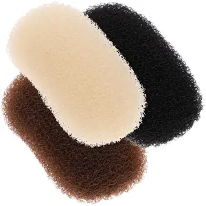 3pcs Volume Bump Up Hair Sponge Inserts and Puff Cushion Clips - Hair Styling Tools for Women Girls