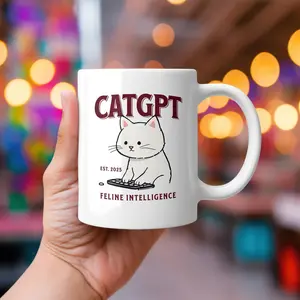 Cat GPT Mug – Funny Cat Lover Coffee Cup