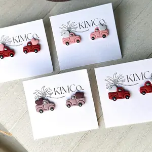 Truck Heart Earrings