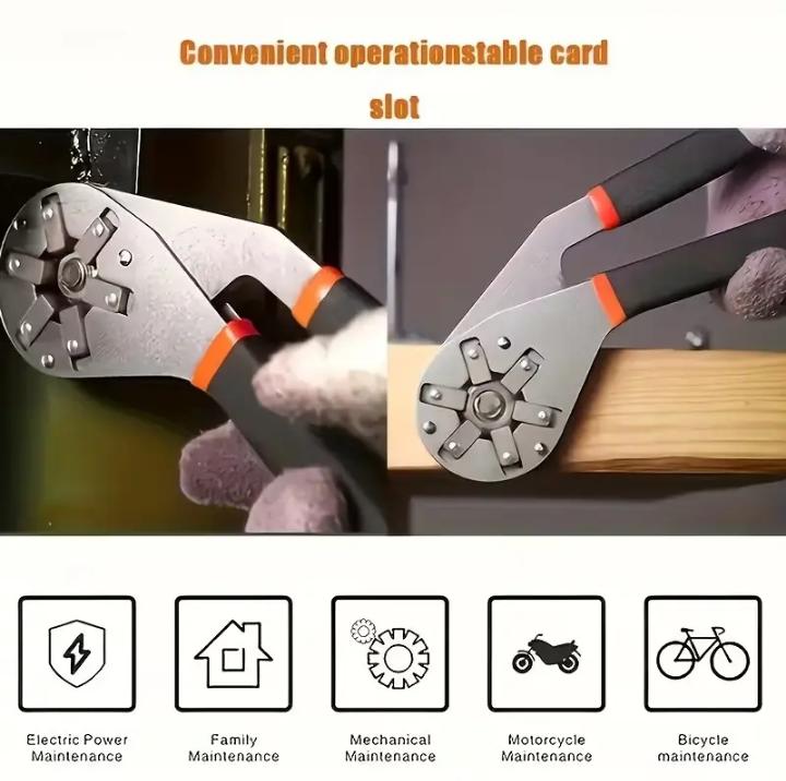 One 6-inch and one 8-inch Bionic Wrench | 14 Wrenches in 1 | Grips Bolts on All Six Sides | Patented Design Multiplies Gripping Force | Great Gifts for Men, Dad, and Gadgets for Men