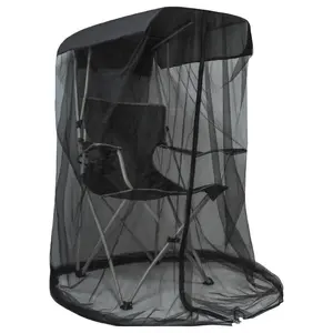 Portable Pop-Up Mosquito Net Tent - Instant 1-Sec Setup for Camping Fishing Chair, Bug Proof & Sun Shield with Zipper Door, Lightweight for Outdoor Balcony Garden Use