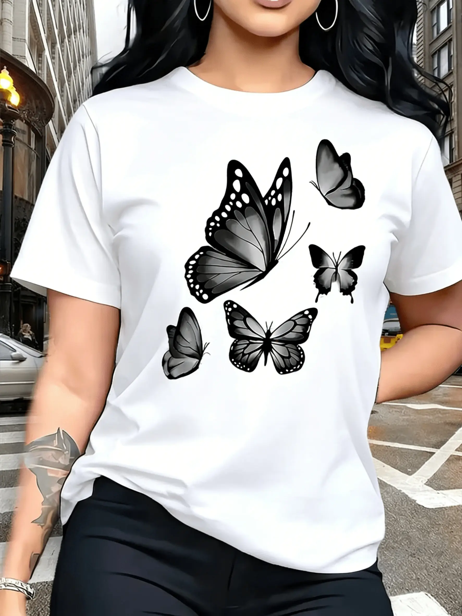 Women's Classic Crew Neck Tee with Soft Breathable Cotton Fabric Short Sleeve Casual Top for Summer Daily Outfit Streetwear Style and Weekend Lounge,Striped,Cap,shirts,Layered,Crop,Cardigan,wizard,ghost,book sweatshirt,Athletic,Compr,Flo,Sarcastic,Tie,Dye