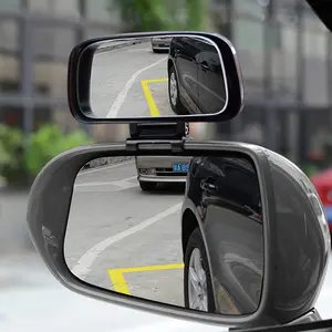 1-piece Car Front Blind Spot Mirror Curved Wide-angle High-definition Glass Rearview Mirror Reduces Blind Spots Enhances Visibility for Safe Driving During Parking and Lane Changing Durable Design Easy Installation