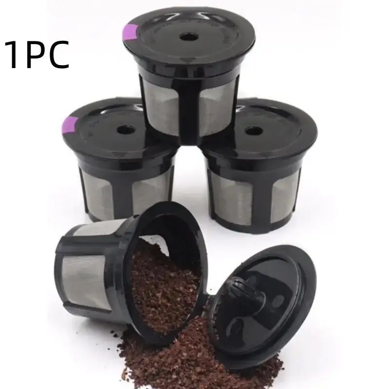 K-cup Coffee Filter, 1 Count Reusable Coffee Capsule Filter with Built-in Lid, Refillable Coffee Pods for Coffee Maker, Mother's Day Gift, Coffee Acce