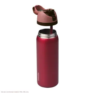 Owala Black Cherry 32oz Insulated Water Bottle Model Leak Proof Built In Straw BPA Free Double Wall Stainless Steel Stylish Daily Hydration Travel