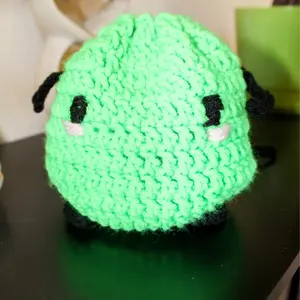 Wyvern's Wares Junimo Handmade Crochet Drawstring Bag