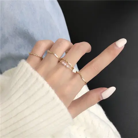 Men's Punk Metal Rings - 1-Piece Plain Surface Small Design, Open Adjustable Band Fits Most, Gold & Silver Options, Washable All-Seasons Casual Costume Jewelry for Daily Wear