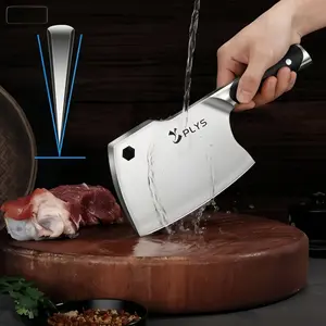1pc Sharp Kitchen Knife, Professional Chef Knife, Stainless Steel Meat Cleaver Knife, Heavy Shape Butcher Knife For Man, Bone Cleaver Knife, Ergonomic Handle, Suitable For Kitchen, Restaurant, Gift For Men And Women, Christmas gift