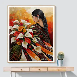 Unframed, Room Decor, Guatemala El Salvador, Mexican GAlcatraces Calla Lily Flower Vendor 5 size, 8x12 to 27x40 inch