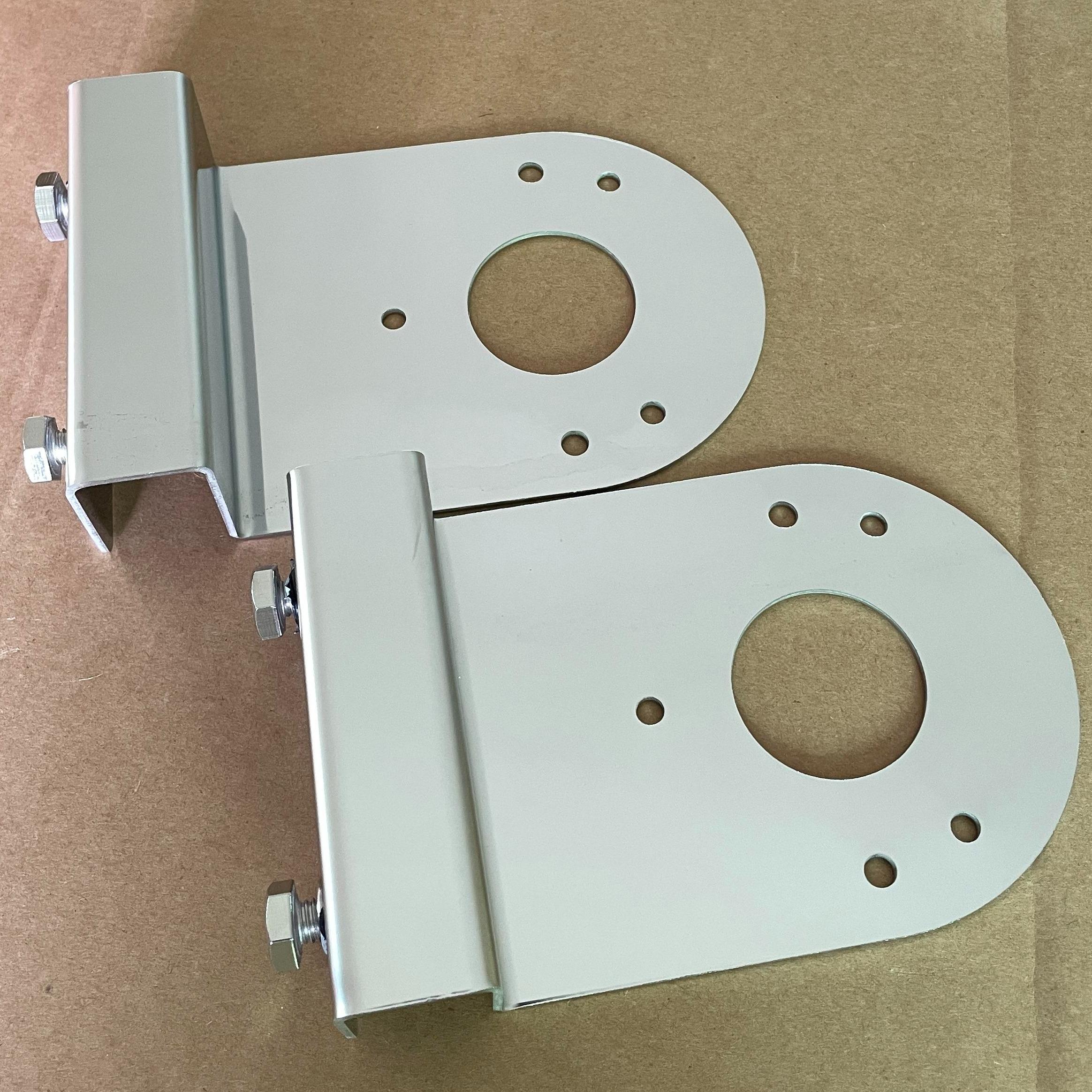 Right-Angle Clamp-Mount Chassis Ambient Light Brackets — 2-Piece Stainless Steel "Watermelon Light" Mounting Bases (No-Drill Design) — Suitable for Trucks and RVs