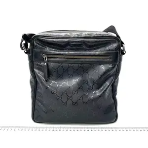 Pre-owned GUCCI canvas Crossbody Bags GG Imprime Black Monogram Crossbody Bag