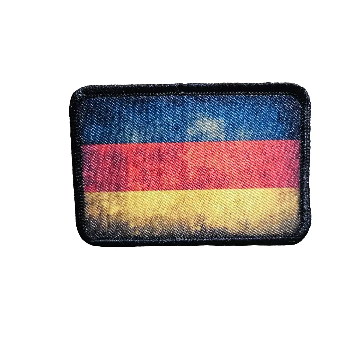 Distressed German flag 2"x3" Morale Patch with Hook and Loop Backing for Clothing and Bags