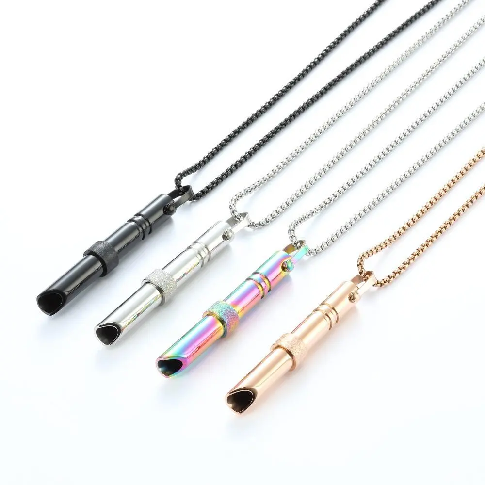 Breathing Necklace for Anxiety Relief, Quit Smoking Tools, Breathe Easy Necklace, Stop Smoking Aids Breathlace Necklace, Mindful Breathing Spinner Whistle Necklace Meditation gift