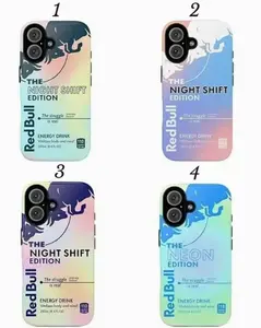 RedBull Energy Drinks Phone Case Night Shift Neon Editions, Case for iPhone & Samsung Galaxy Series