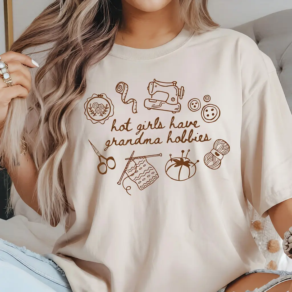 Funny Granny Era Tshirt, Vintage Style Grandma Core Graphic, Thrifting Trendy Shirt Design, Hot Girl Have Grandma Hobbies
