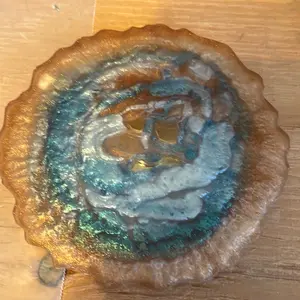 Resin geode coaster