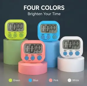 Magnetic Digital Kitchen Timers 2 Pack Large Display Easy to Use Includes AAA Batteries for Baking Cooking Classroom Teachers Kids