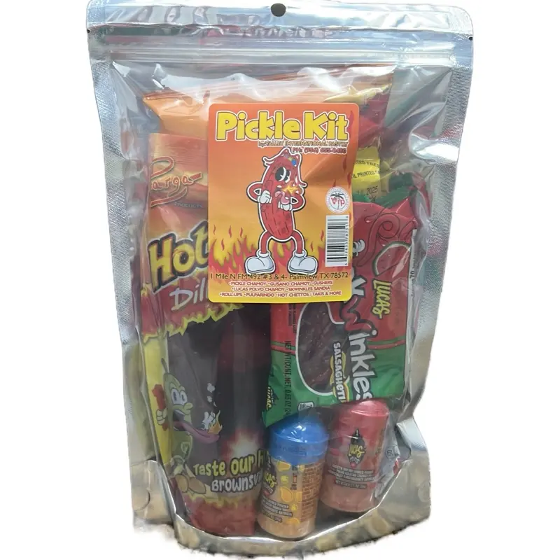 Flaming Hot Pickle Kit - Snack Gift Set with Hot and Spicy Flavors Perfect for Snacking or Gift Giving