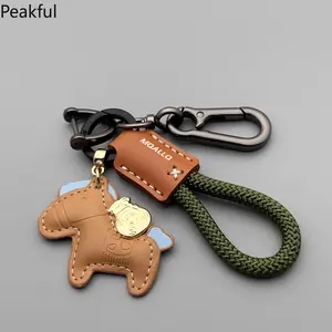 Creativity PU Leather Little Horse Pendant Keychain Trend Bag Charm Backpack Hanging Piece Accessories Gift