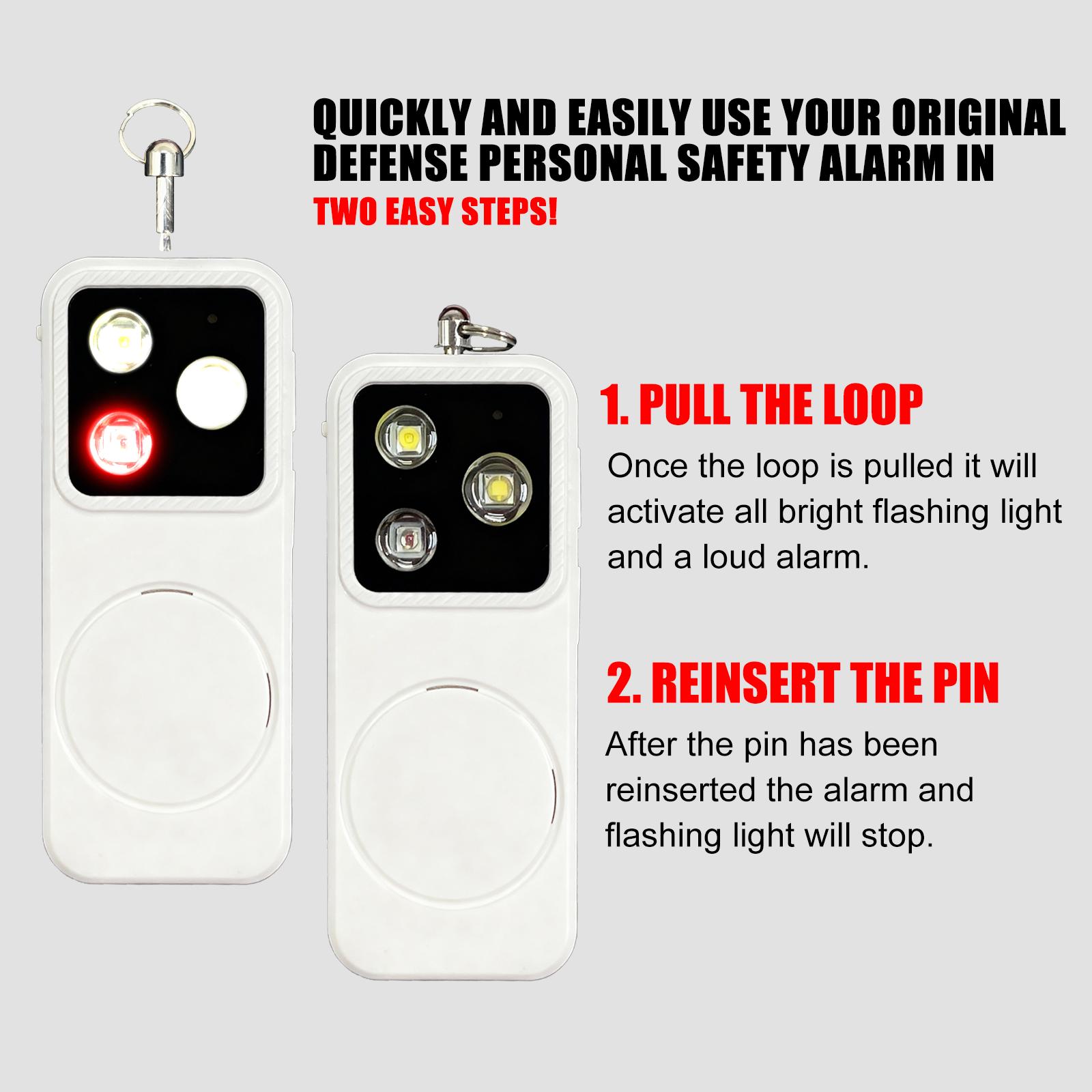 Personal Safety Alarm Keychain | Deafeningly Loud & Rechargeable | Emergency Strobe Light + Anti-Tracking | Perfect for Women, Night Running, and Elderly