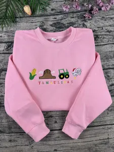 Tamaulipas Embroidered Sweatshirt, Mexico Culture Machine Embroidery , Tractor sweatshirt