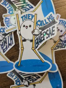 Bangtan Baepsae/Silver Spoon Inspired Sticker | Cute Dancing Bird on Stork Legs Vinyl Sticker