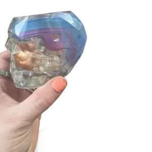 Epoxy Resin Skulls Within Skulls Figurines - Unique Design Crystal-like Appearance Collectible Item