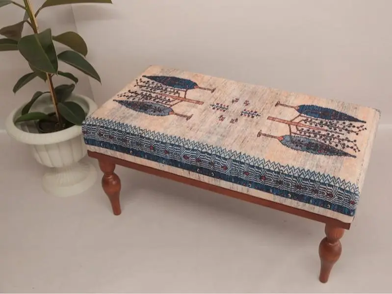 Bench for bedroom, Window bench, Farmhouse bench, Hallway bench, Footstool ottoman, Boho piano bench, Entry bench, Handmade furniture