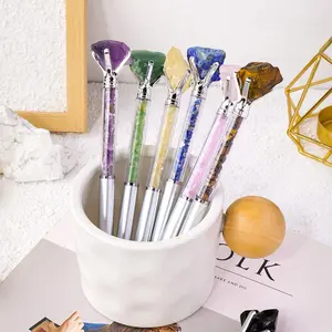 Natural Stone Ballpoint Pen, Raw Stone Ballpoint Pen, Smooth Writing Ballpoint Pen, Stationery & Office Business Gifts