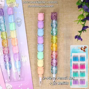 Cute Cartoon Design Pencil, Detachable Creative Design Pencil, Multifunctional Bullet Tip Pencil for Home School Office