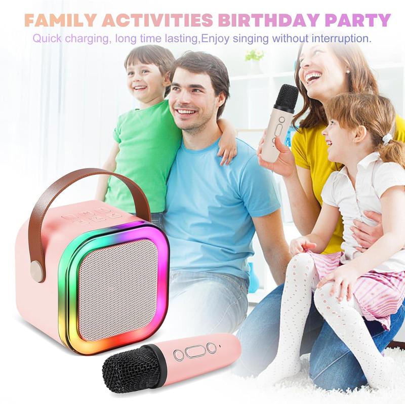 2025 gift ideaPortable Karaoke Machine with 2 Wireless Microphone Mini Portable Bluetooth Speaker with Wireless Microphone Gifts for Kids Age 4-12 Boys Girls Adults Party Outdoor Travel 2025 gift ideaPortable Karaoke Machine with 2 Wireless Microphone Mini Portable Bluetooth Speaker with Wireless Microphone Gifts for Kids Age 4-12 Boys Girls Adults Party Outdoor Travel