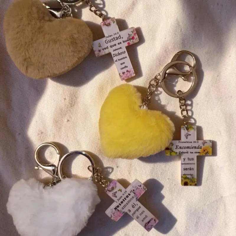 Keychain with two lip glosses