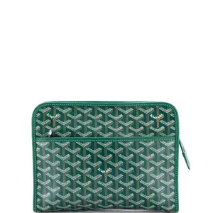 Pre-owned Goyard Canvas Coated Clutches & Wristlets Jouvence Toiletry Pouch Coated Canvas MM by Rebag