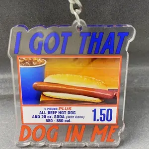 Hotdog Food Court Keychain Costco - Perfect for Key Chains and Accessories