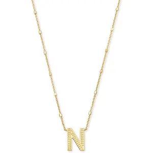Kendra Scott Letter N Pendant Necklace in Gold 9608800291