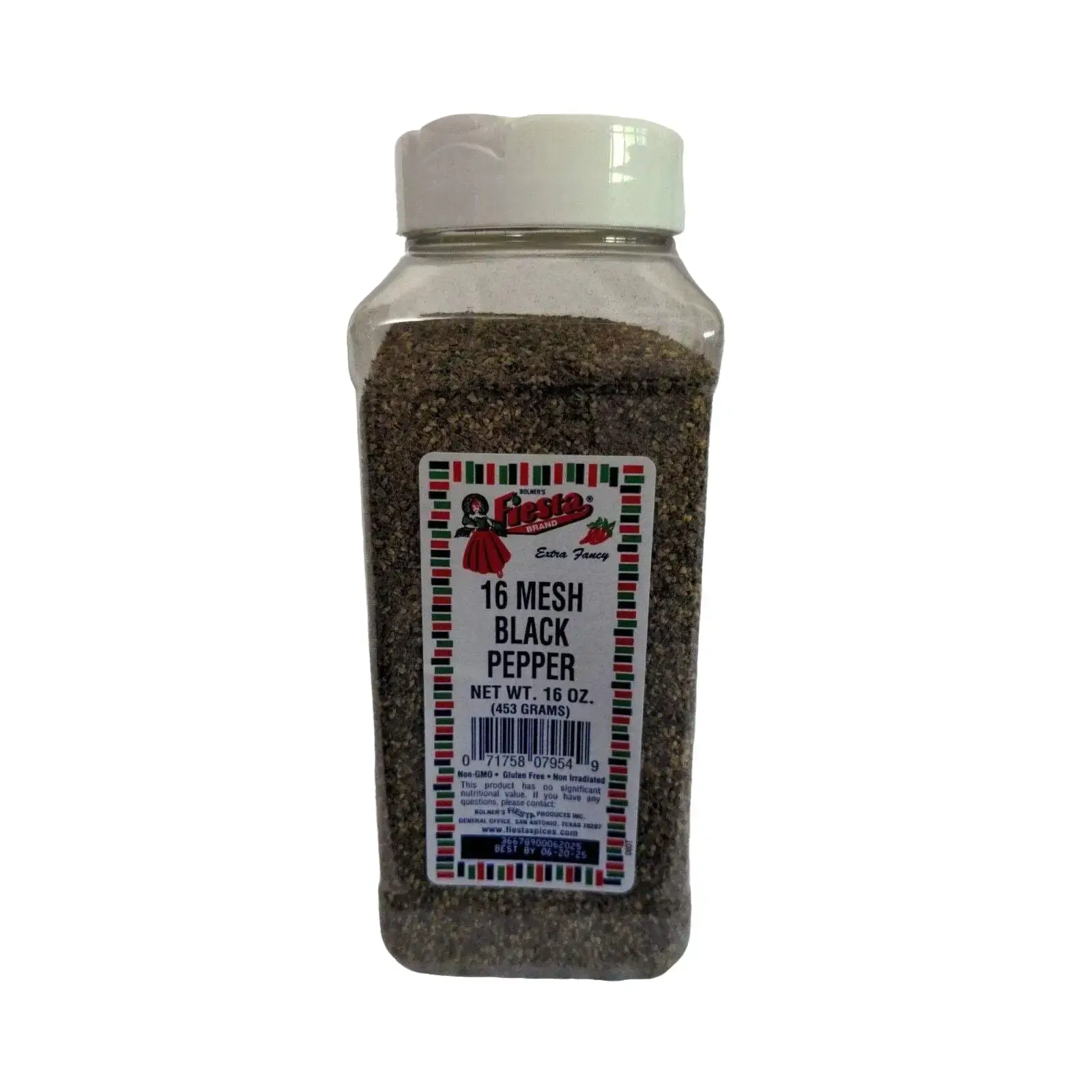 Bolner's Fiesta 16 Mesh Black Pepper 16 Ounce Jar Flavor Spice