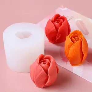 1 Piece 3D Rose Bud Silicone Mold for DIY Crafts, Create Stunning Flower Resin Art, Perfect for Home Decor and Gifts