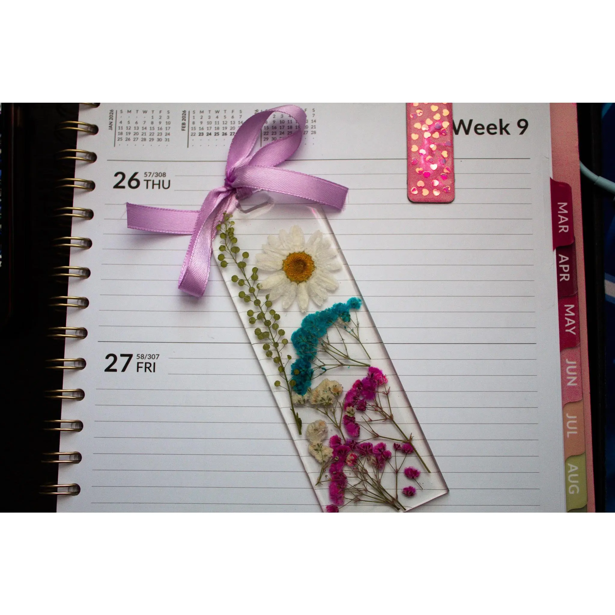 Meadow Whisper • Real Pressed Flower Resin Bookmark • 2x6"