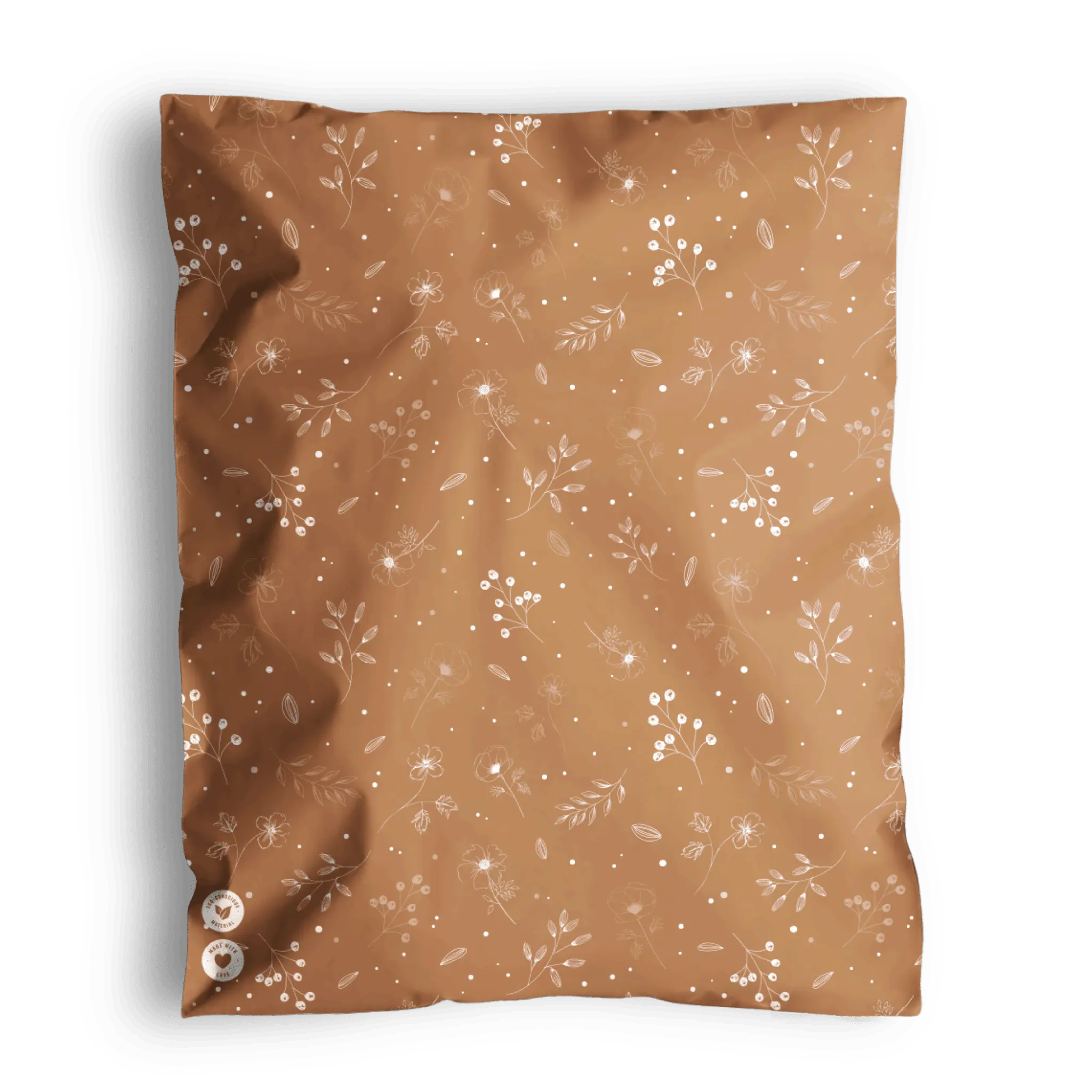 Floral 2D Chestnut Biodegradable Mailers 14.5" x 19"