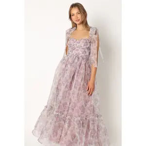 Floret Midi Dress - Dark Purple