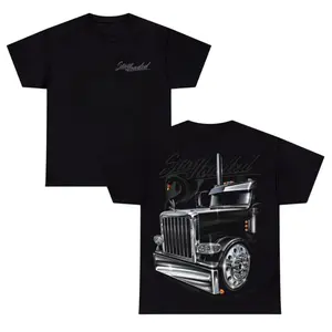 180g[100%cotton]TikTok Shop Deals Stay Loaded semi truck Graphic Tee (Viral) summer outfits classic 18 wheeler trucker printed top