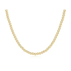 E Newton 15" Choker Classic Gold 4mm Bead