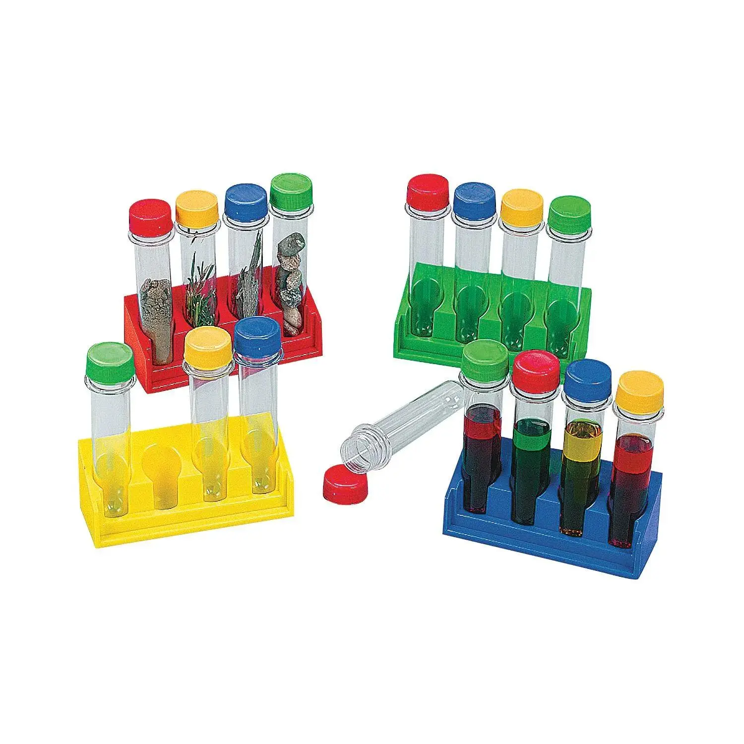 6" Super Science Clear Plastic Test Tubes with Trays - 20 Pc.