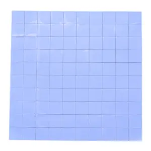 100x 10x10x1mm silicone thermal pad for conductive heat sink Insulation Pate, Blue
