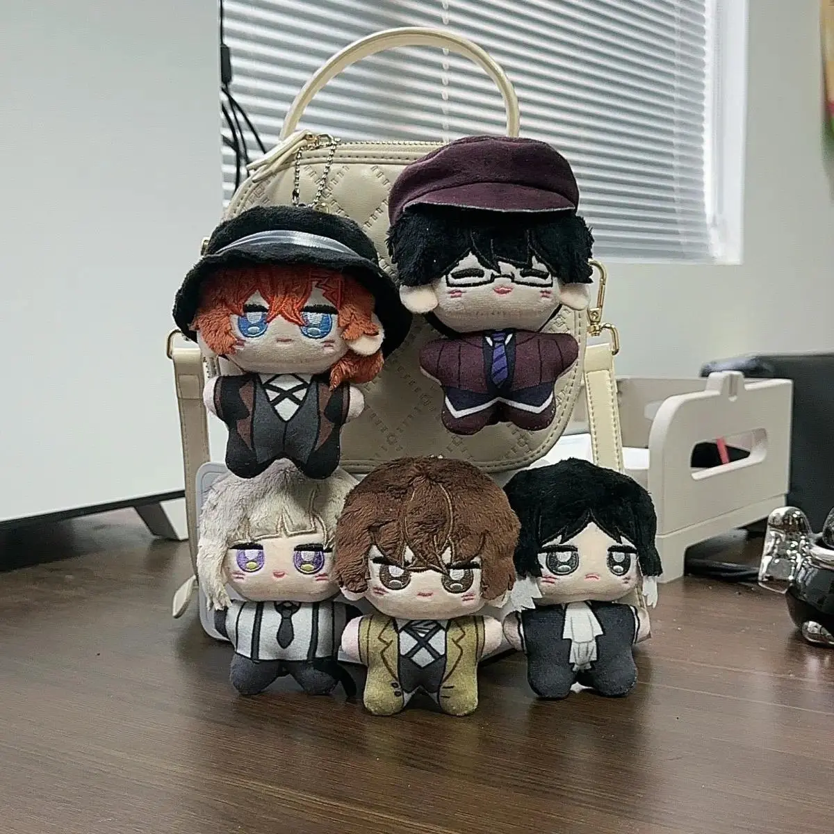 Unisex Cute Anime Bungou Stray Dogs 10cm Plush Keychain, Dazai Osamu & Nakahara Chuuya Soft Stuffed Toy, Classic Novelty Birthday Gift for Toys & Hobbies Enthusiasts