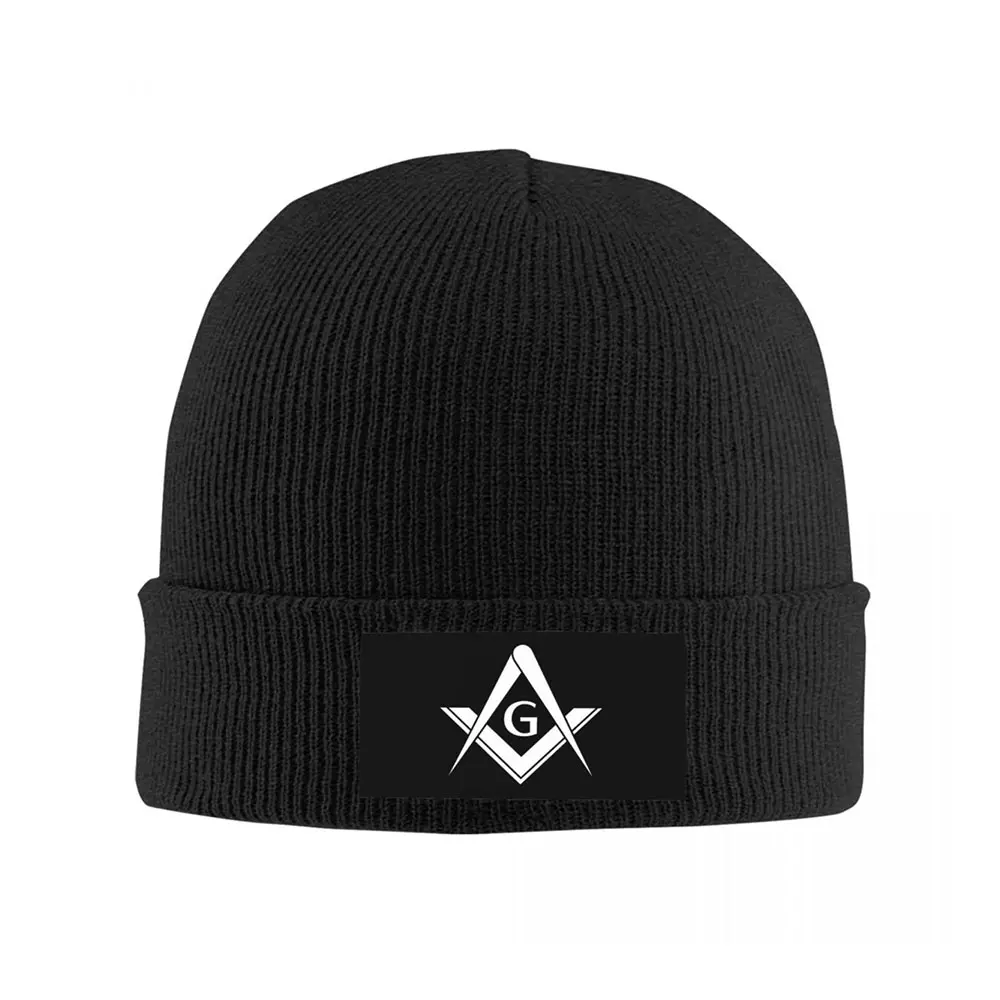 GGOR Unisex Geometric Freemason Fitted Winter Cotton Knitted Beanie - Soft, Warm Hat for Casual Wear, Outdoor Sports, Ideal Birthday Christmas Gift, Hand Wash Only, All Seasons, Daily