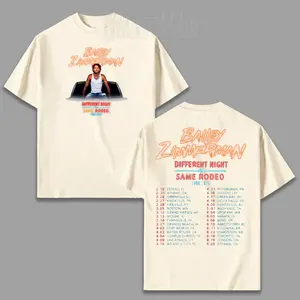 Bailey Zimmerman Tour 2026 T-Shirt – Different Night Same Rodeo Concert Graphic Tee Double Sided Fan Shirt USA Men Women Tops